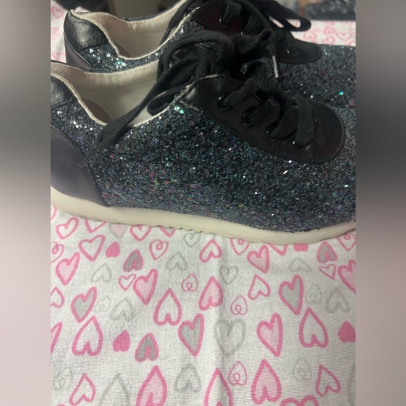 Stuart Weitzman Navy Glitter Sneakers in size 4 - Picture 2 of 10